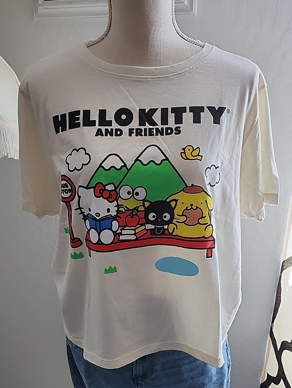 Hello Kitty And Friends Cropped Tshirts